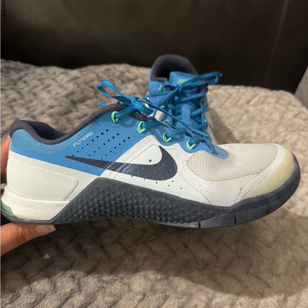 Nike Blue and White metcon 2 Athletic Shoes